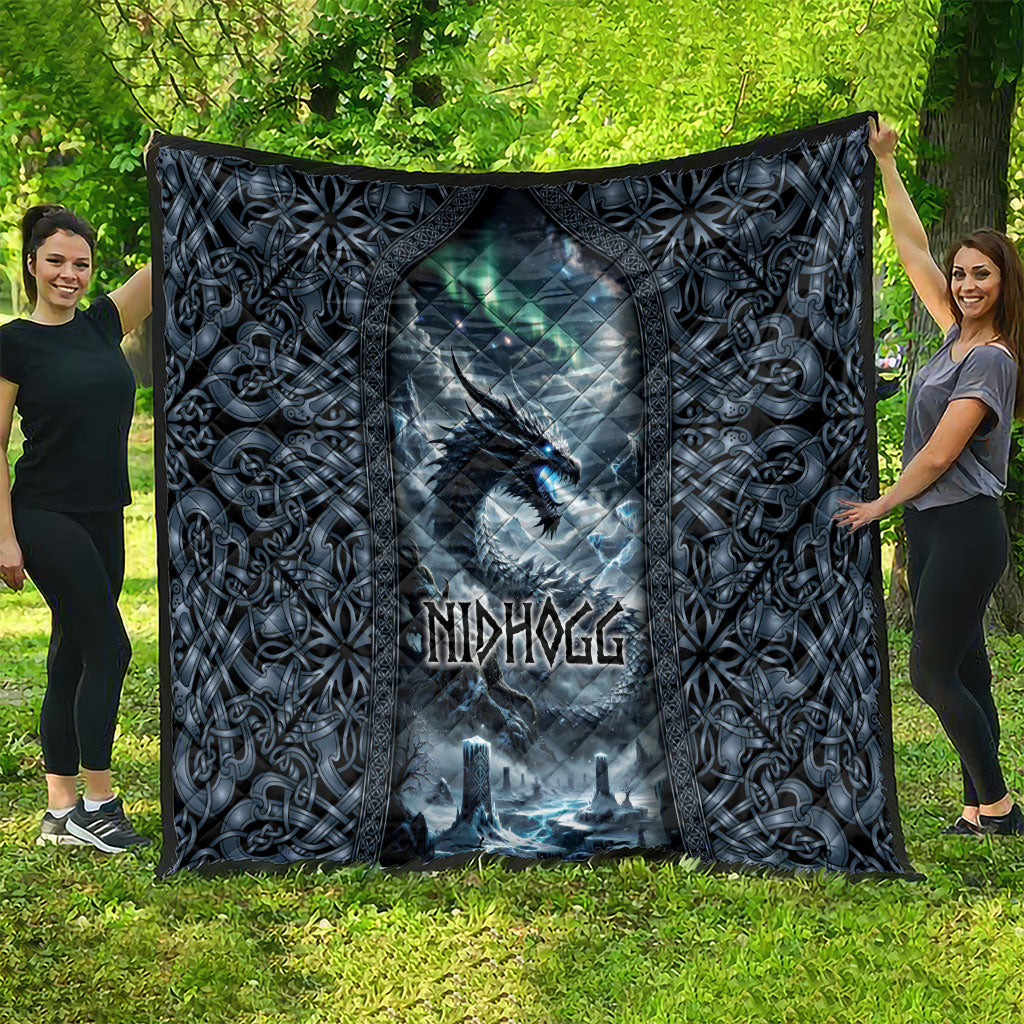 Dark Vikings Quilt Norse Dragon Nidhogg