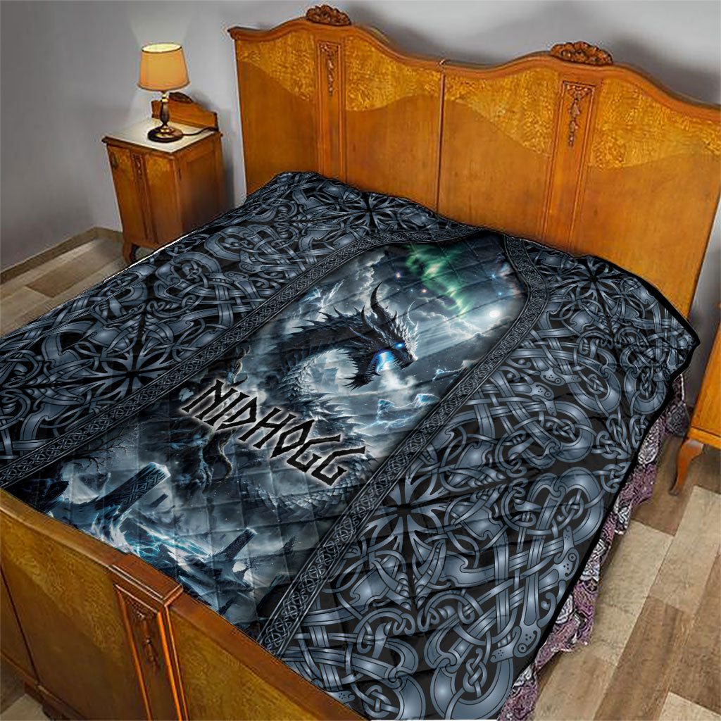 Dark Vikings Quilt Norse Dragon Nidhogg