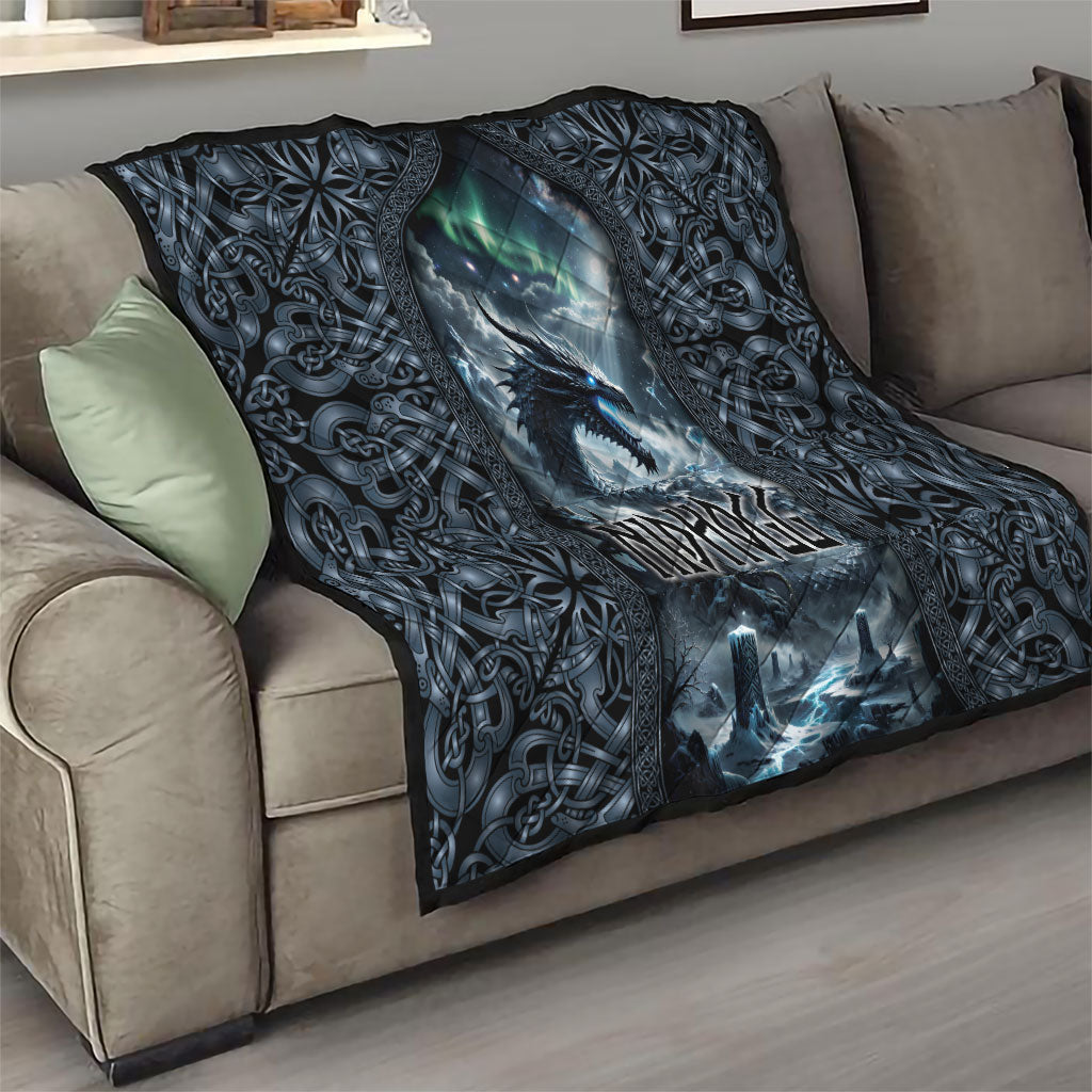 Dark Vikings Quilt Norse Dragon Nidhogg