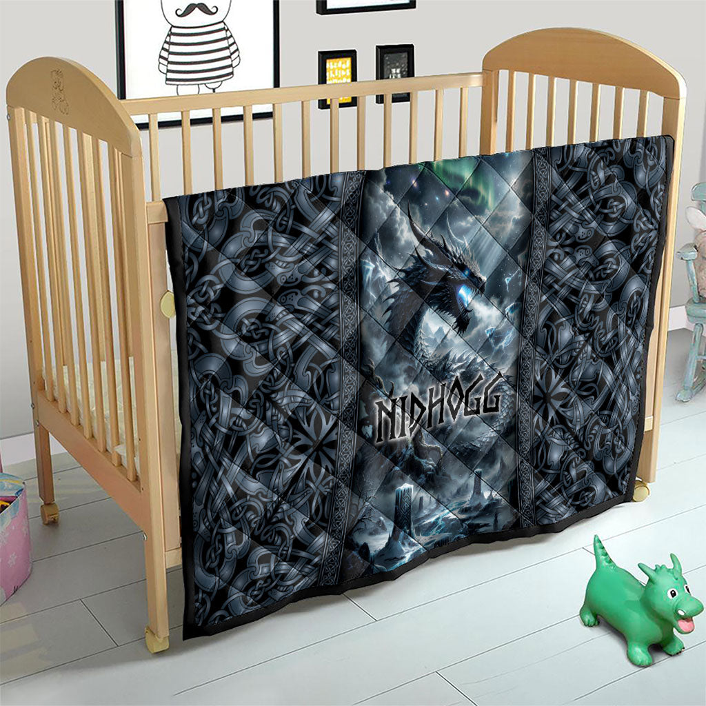 Dark Vikings Quilt Norse Dragon Nidhogg