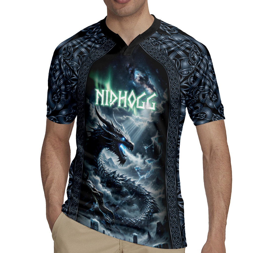 Dark Vikings Rugby Jersey Norse Dragon Nidhogg