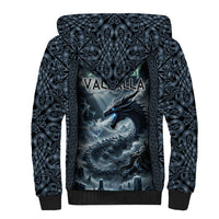 Dark Vikings Sherpa Hoodie Norse Dragon Nidhogg