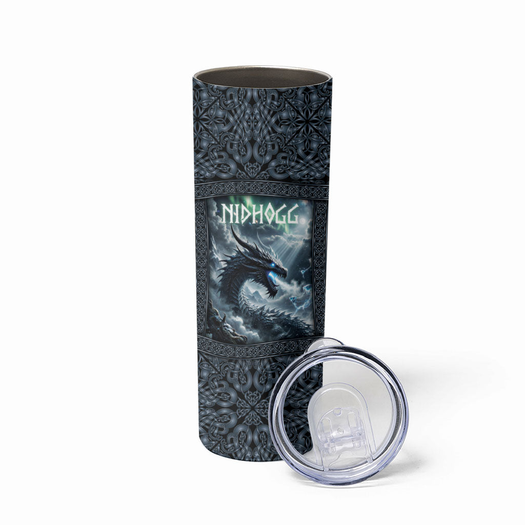 Dark Vikings Skinny Tumbler Norse Dragon Nidhogg