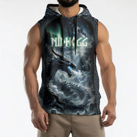Dark Vikings Sleeveless Hoodie Norse Dragon Nidhogg
