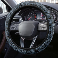Dark Vikings Steering Wheel Cover Norse Dragon Nidhogg