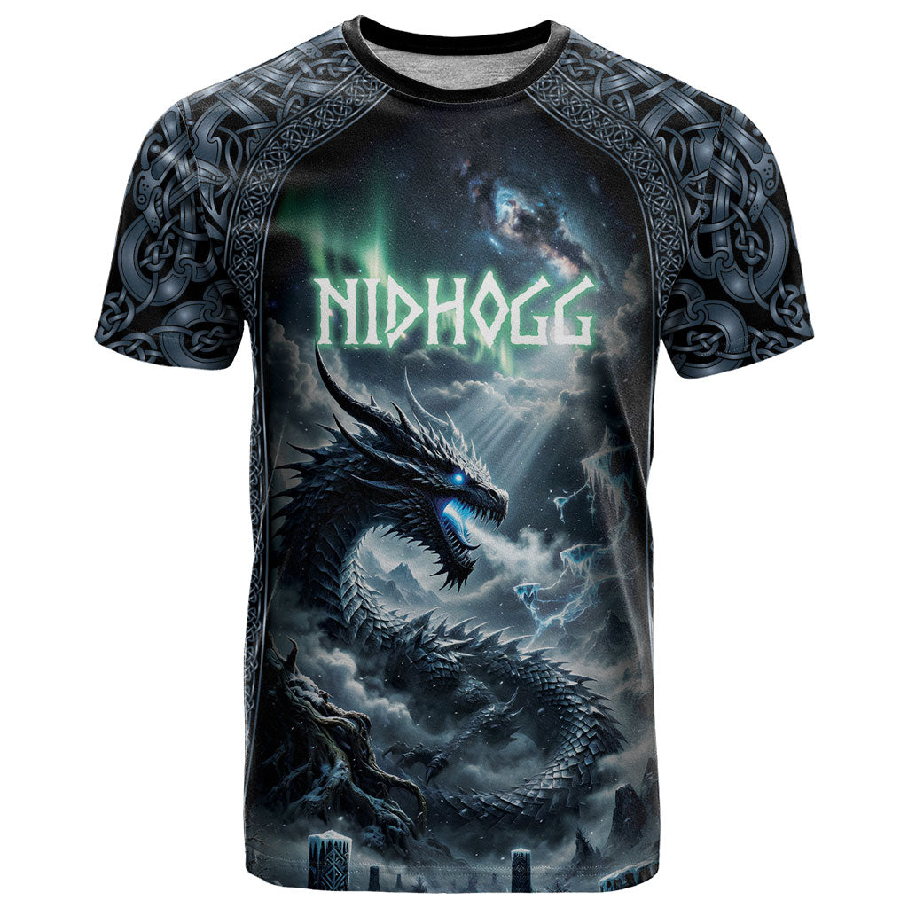 Dark Vikings T Shirt Norse Dragon Nidhogg