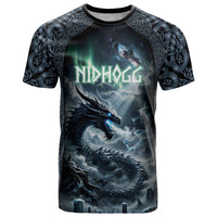 Dark Vikings T Shirt Norse Dragon Nidhogg