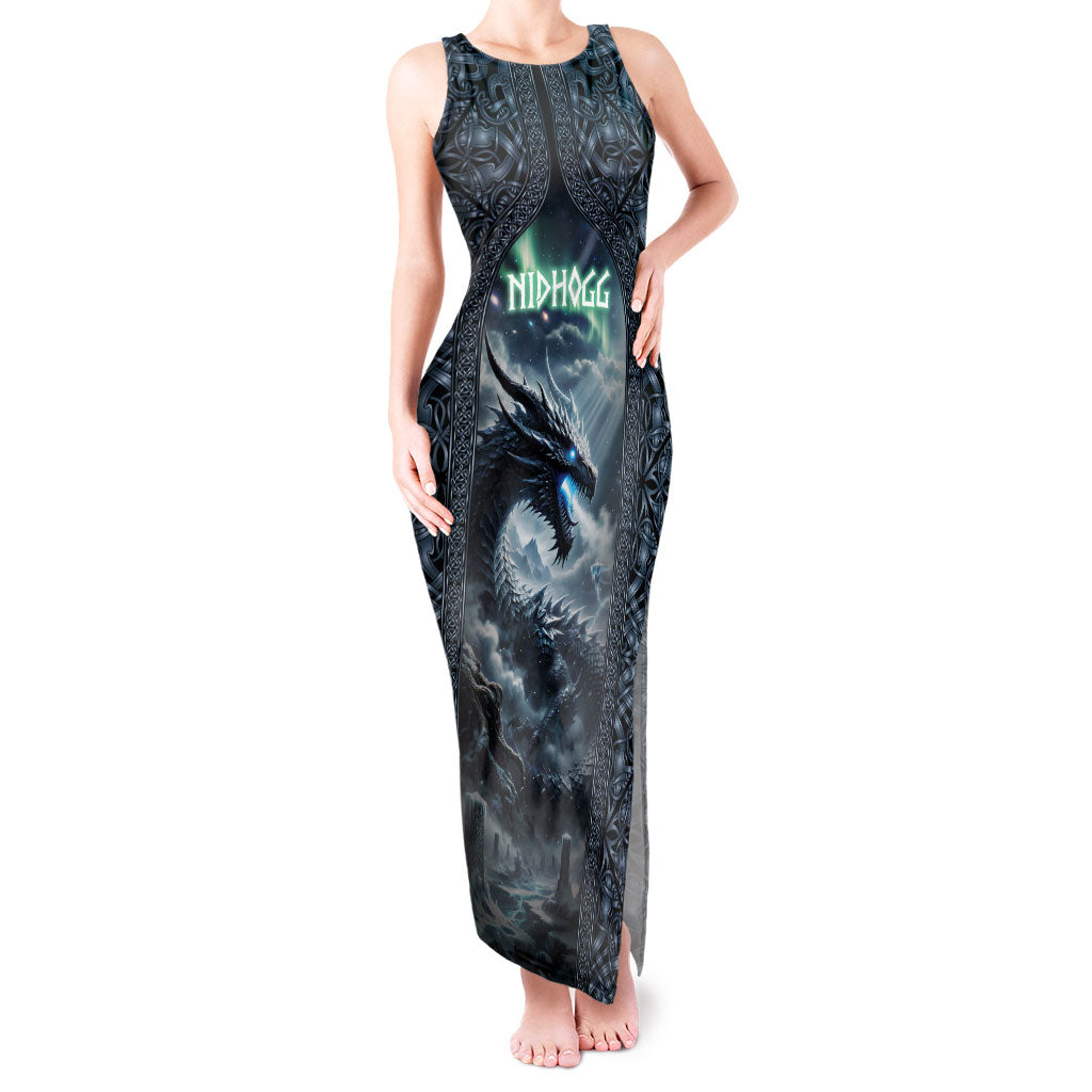 Dark Vikings Tank Maxi Dress Norse Dragon Nidhogg