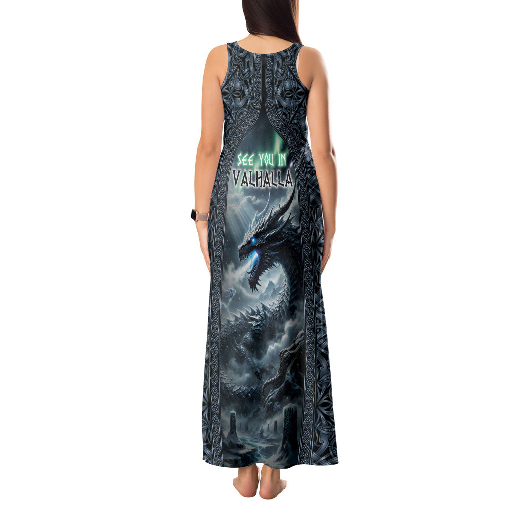 Dark Vikings Tank Maxi Dress Norse Dragon Nidhogg