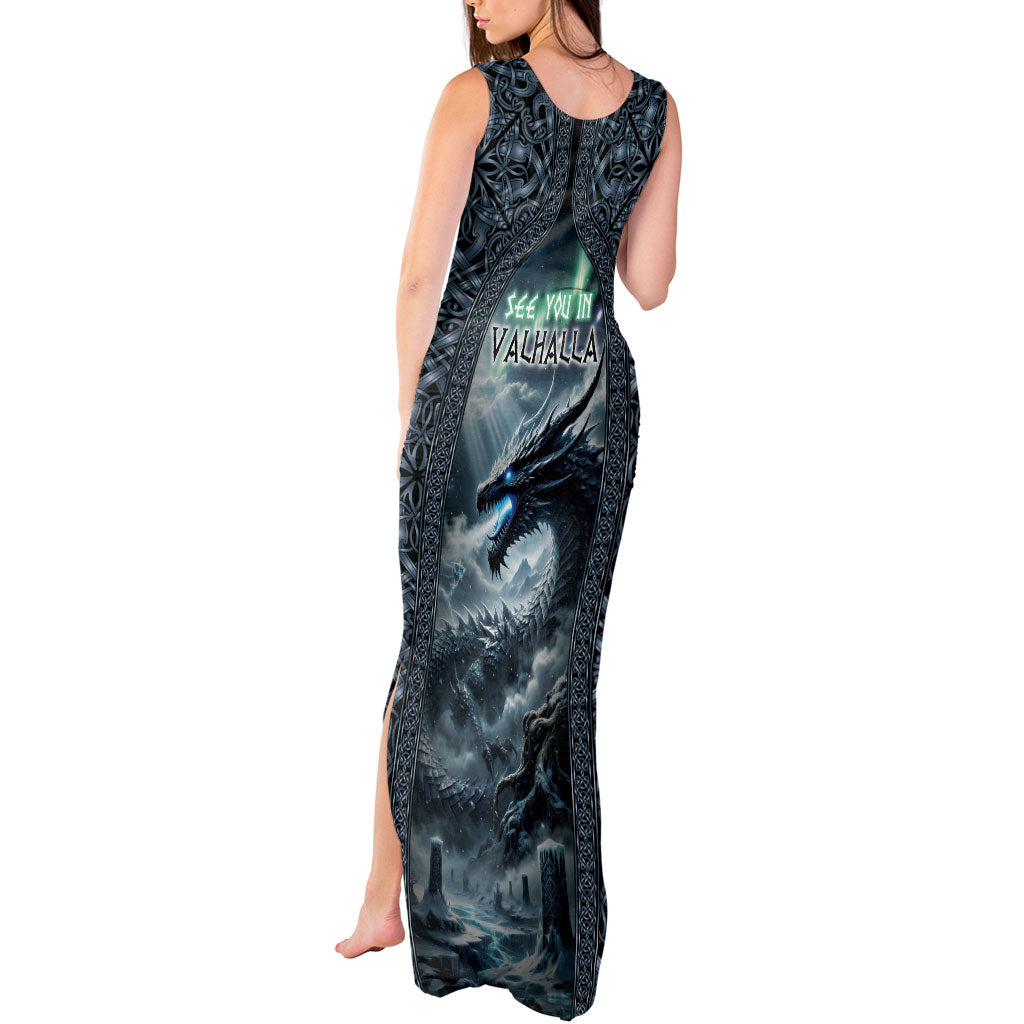 Dark Vikings Tank Maxi Dress Norse Dragon Nidhogg
