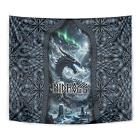 Dark Vikings Tapestry Norse Dragon Nidhogg