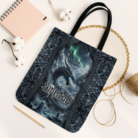 Dark Vikings Tote Bag Norse Dragon Nidhogg