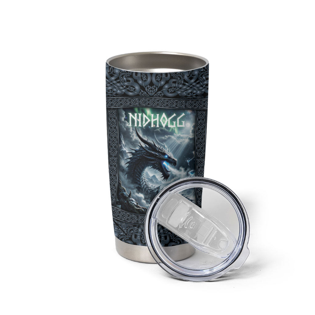 Dark Vikings Tumbler Cup Norse Dragon Nidhogg