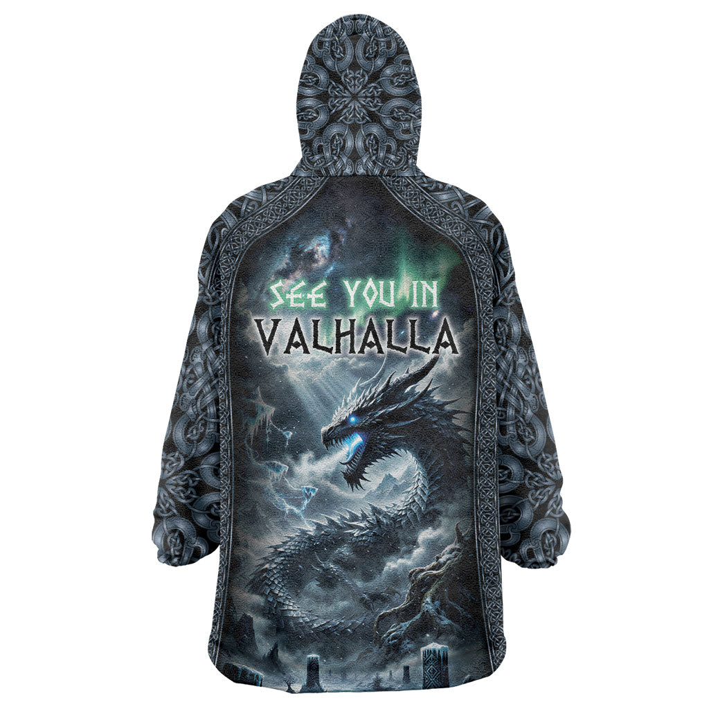 Dark Vikings Wearable Blanket Hoodie Norse Dragon Nidhogg