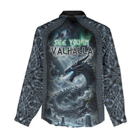 Dark Vikings Women Casual Shirt Norse Dragon Nidhogg