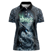 Dark Vikings Women Polo Shirt Norse Dragon Nidhogg