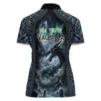 Dark Vikings Women Polo Shirt Norse Dragon Nidhogg
