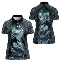 Dark Vikings Women Polo Shirt Norse Dragon Nidhogg