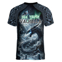 Dark Vikings Women V-Neck T-Shirt Norse Dragon Nidhogg