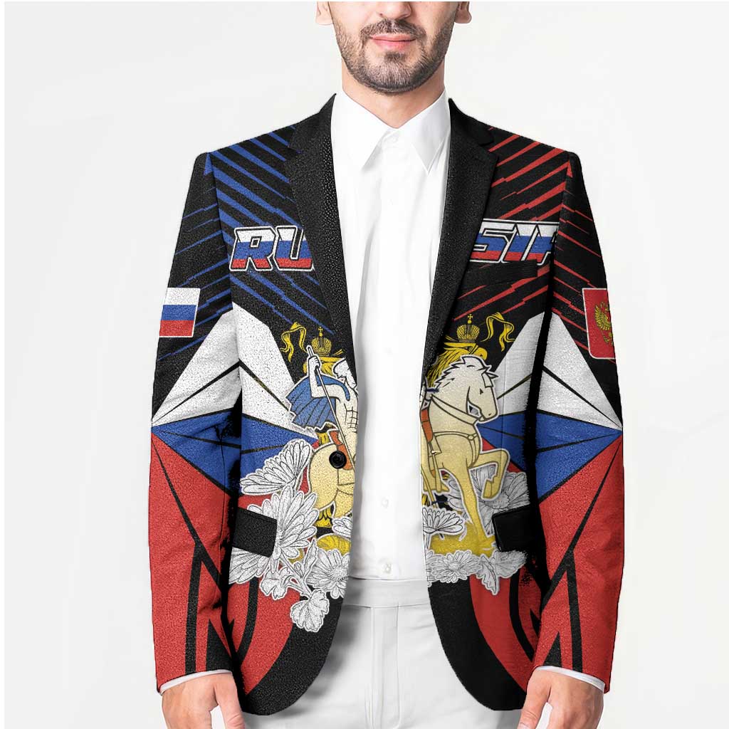 Personalized Russia Blazer Symbol Saint George Slaying The Dragon - Wonder Print Shop
