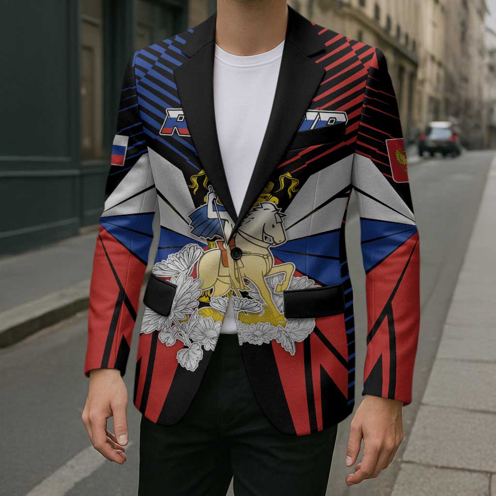 Personalized Russia Blazer Symbol Saint George Slaying The Dragon - Wonder Print Shop