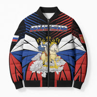 Personalized Russia Bomber Puffer Jacket Symbol Saint George Slaying The Dragon - Wonder Print Shop