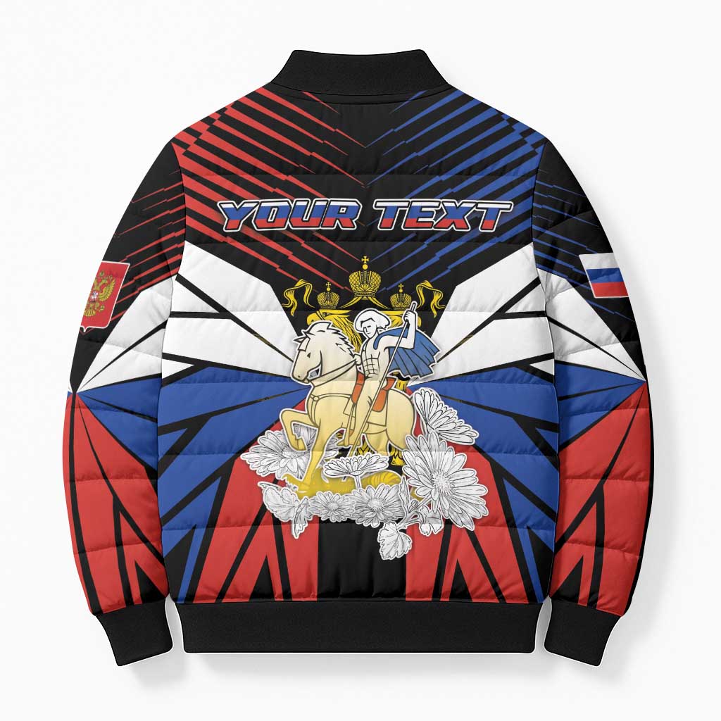 Personalized Russia Bomber Puffer Jacket Symbol Saint George Slaying The Dragon - Wonder Print Shop