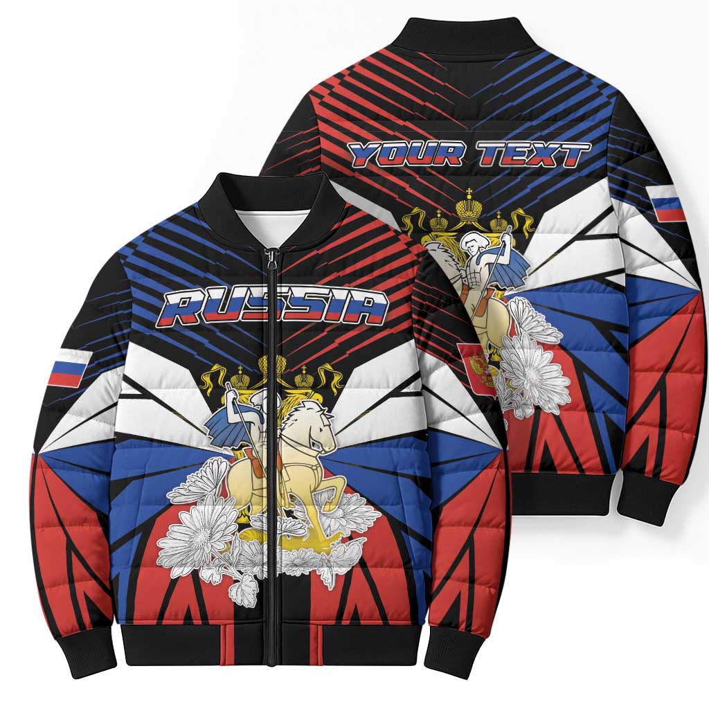Personalized Russia Bomber Puffer Jacket Symbol Saint George Slaying The Dragon - Wonder Print Shop