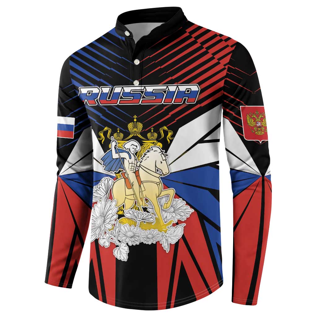 Personalized Russia Button Sweatshirt Symbol Saint George Slaying The Dragon - Wonder Print Shop