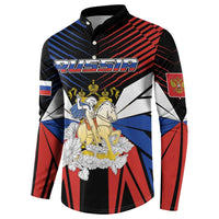 Personalized Russia Button Sweatshirt Symbol Saint George Slaying The Dragon - Wonder Print Shop