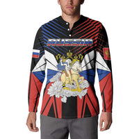 Personalized Russia Button Sweatshirt Symbol Saint George Slaying The Dragon - Wonder Print Shop
