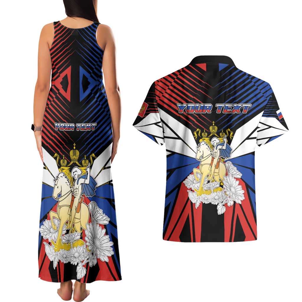 Personalized Russia Couples Matching Tank Maxi Dress and Hawaiian Shirt Symbol Saint George Slaying The Dragon - Wonder Print Shop