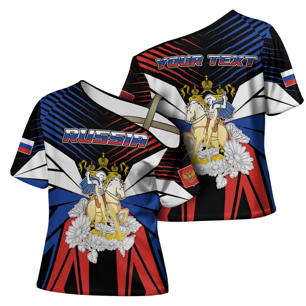 Personalized Russia Cross Shoulder Shirt Symbol Saint George Slaying The Dragon - Wonder Print Shop