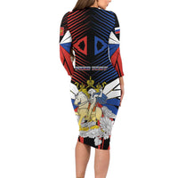 Personalized Russia Family Matching Long Sleeve Bodycon Dress and Hawaiian Shirt Symbol Saint George Slaying The Dragon - Wonder Print Shop