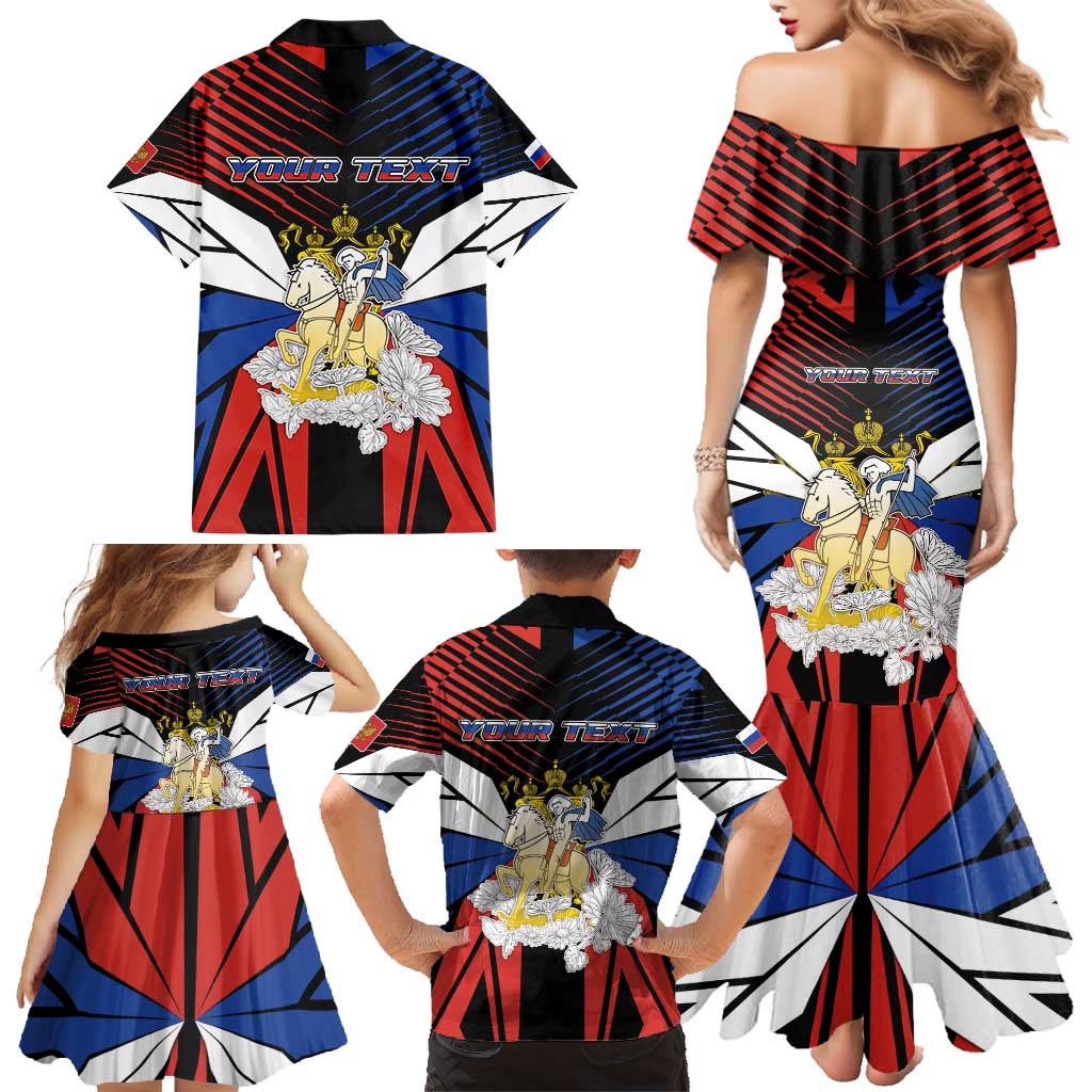 Personalized Russia Family Matching Mermaid Dress and Hawaiian Shirt Symbol Saint George Slaying The Dragon - Wonder Print Shop