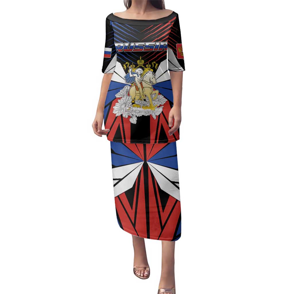 Personalized Russia Family Matching Puletasi and Hawaiian Shirt Symbol Saint George Slaying The Dragon - Wonder Print Shop