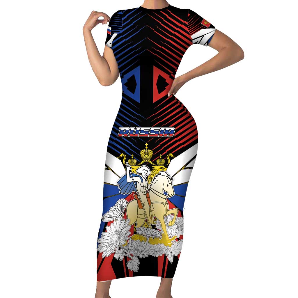 Personalized Russia Family Matching Short Sleeve Bodycon Dress and Hawaiian Shirt Symbol Saint George Slaying The Dragon - Wonder Print Shop