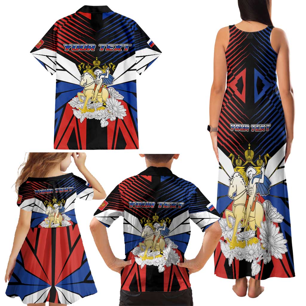 Personalized Russia Family Matching Tank Maxi Dress and Hawaiian Shirt Symbol Saint George Slaying The Dragon - Wonder Print Shop