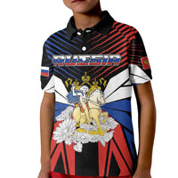 Personalized Russia Kid Polo Shirt Symbol Saint George Slaying The Dragon - Wonder Print Shop