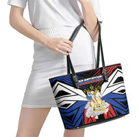 Russia Leather Tote Bag Symbol Saint George Slaying The Dragon - Wonder Print Shop