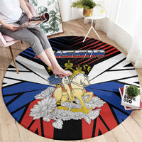 Russia Round Carpet Symbol Saint George Slaying The Dragon - Wonder Print Shop