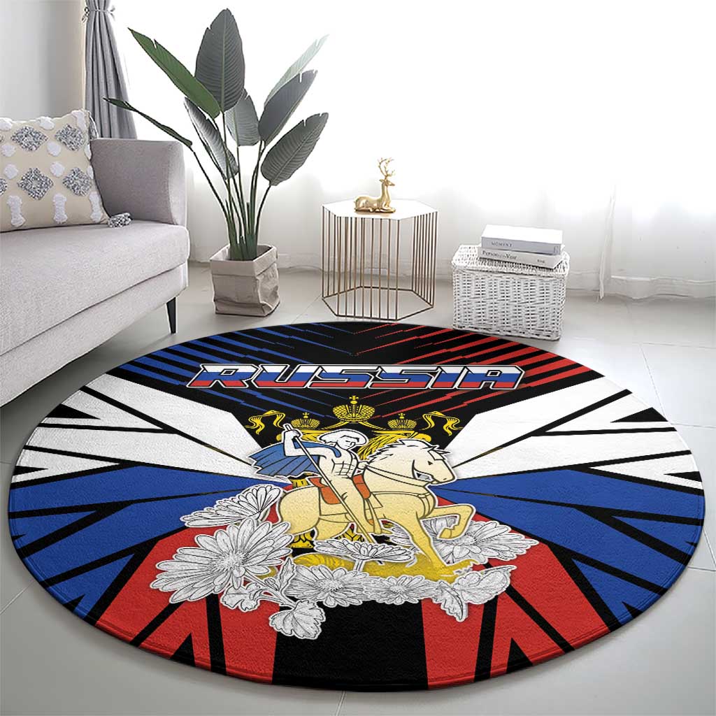 Russia Round Carpet Symbol Saint George Slaying The Dragon - Wonder Print Shop