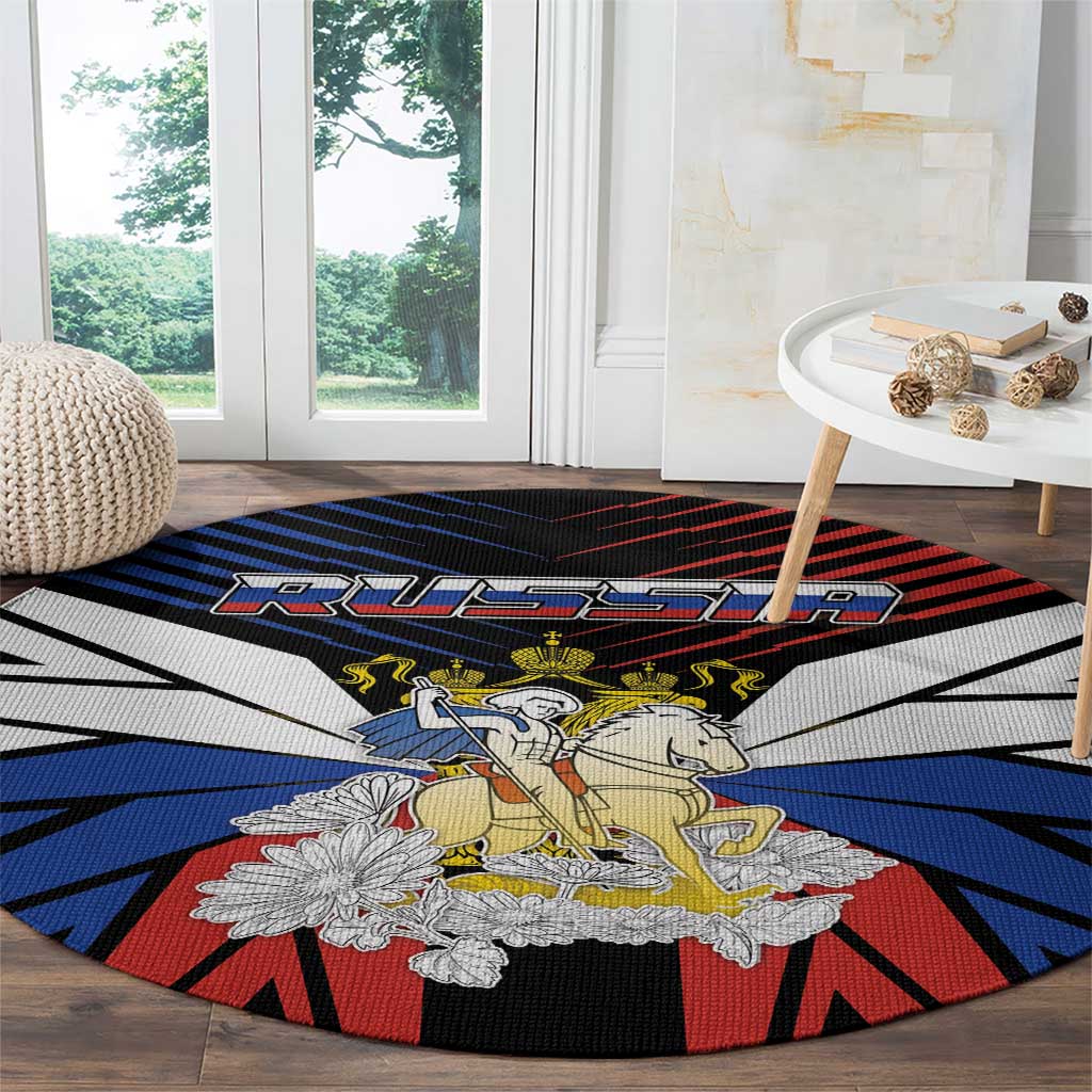Russia Round Carpet Symbol Saint George Slaying The Dragon - Wonder Print Shop