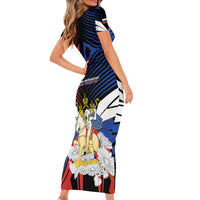 Personalized Russia Short Sleeve Bodycon Dress Symbol Saint George Slaying The Dragon - Wonder Print Shop