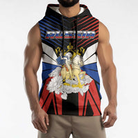 Personalized Russia Sleeveless Hoodie Symbol Saint George Slaying The Dragon - Wonder Print Shop