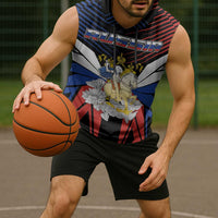 Personalized Russia Sleeveless Hoodie Symbol Saint George Slaying The Dragon - Wonder Print Shop