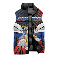 Personalized Russia Sleeveless Puffer Jacket Symbol Saint George Slaying The Dragon - Wonder Print Shop