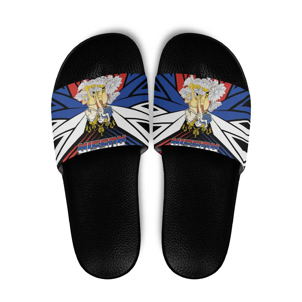 Russia Slide Sandals Symbol Saint George Slaying The Dragon - Wonder Print Shop