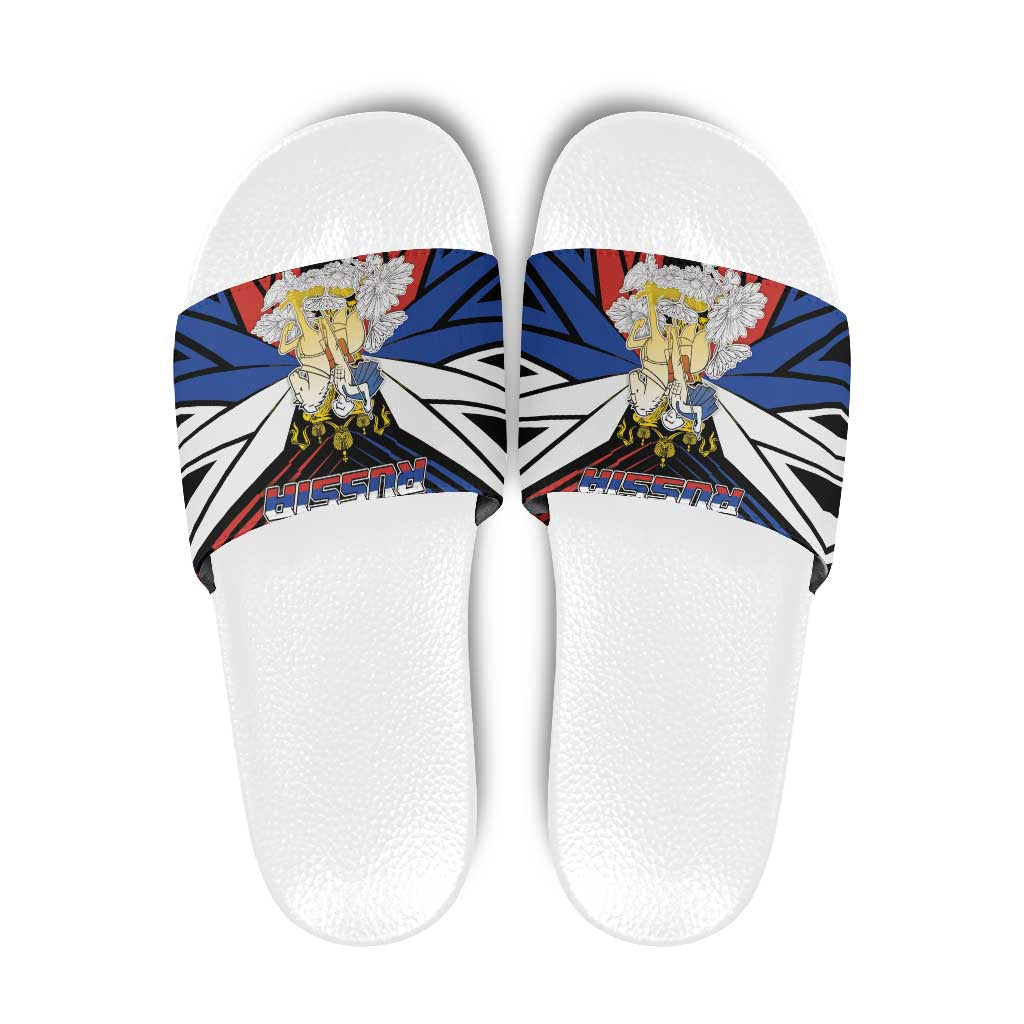 Russia Slide Sandals Symbol Saint George Slaying The Dragon - Wonder Print Shop