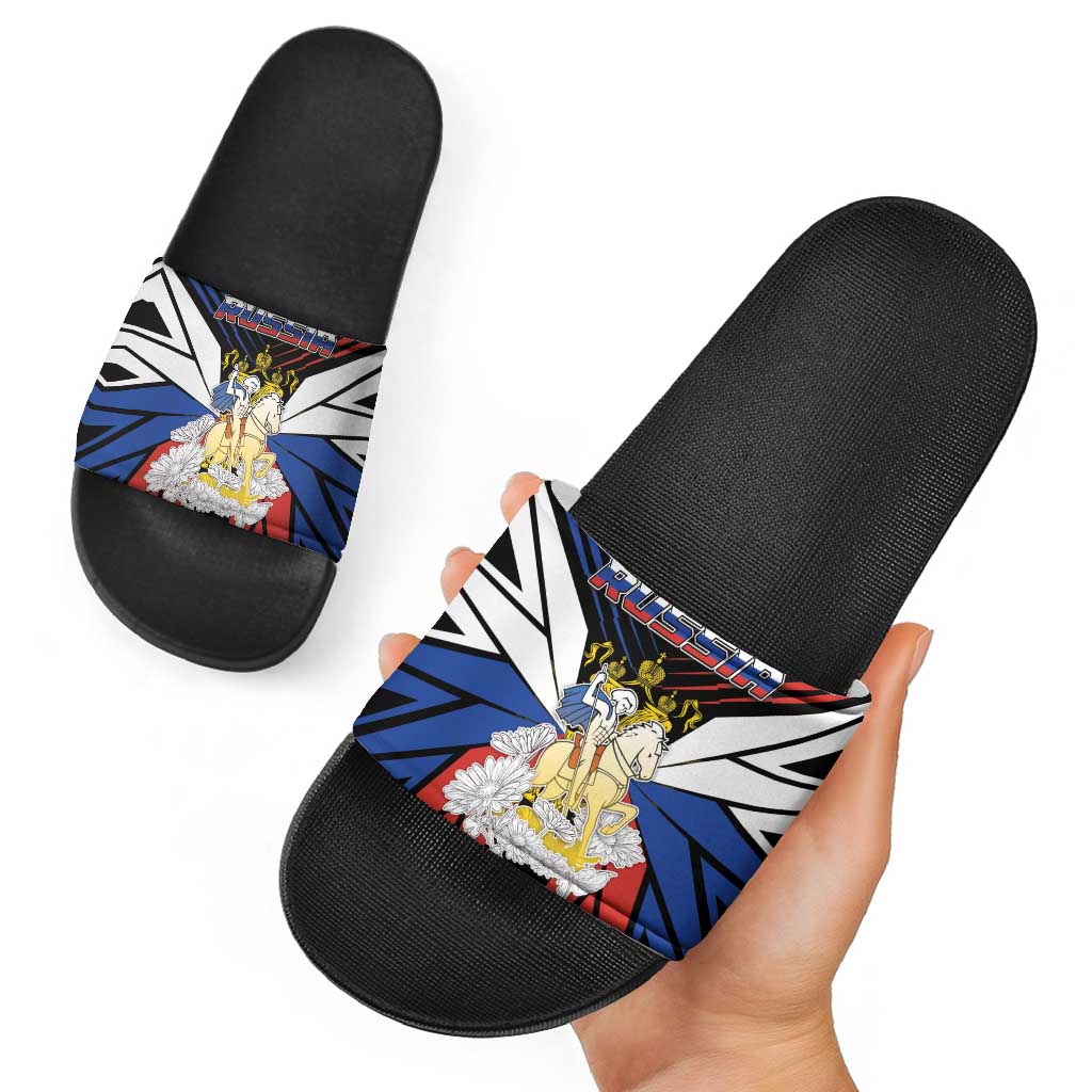 Russia Slide Sandals Symbol Saint George Slaying The Dragon - Wonder Print Shop